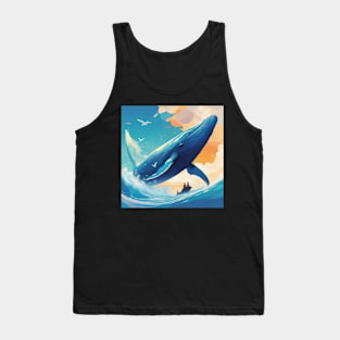 Beautiful Whale Art Tank Top